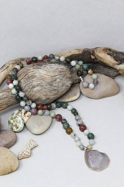Alternate image for Ocean Jasper and Agate Statement Necklace