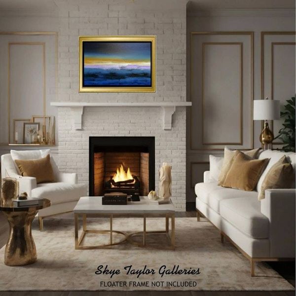 Alternate image for The Vision – Large Original 40 x 30 Horizontal Abstract Seascape Canvas Painting by Skye Taylor