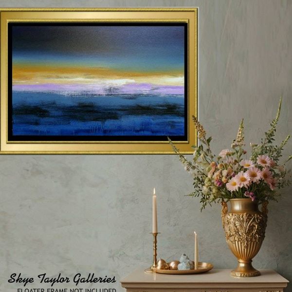 Alternate image for The Vision – Large Original 40 x 30 Horizontal Abstract Seascape Canvas Painting by Skye Taylor