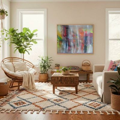 Alternate image for Laughter in the Rain – Large Original 40 x 30 Squeegee Abstract Canvas Painting by Skye Taylor (Gerhard Richter Style)