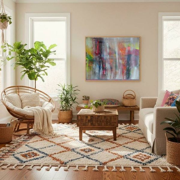 Alternate image for Laughter in the Rain – Large Original 40 x 30 Squeegee Abstract Canvas Painting by Skye Taylor (Gerhard Richter Style)