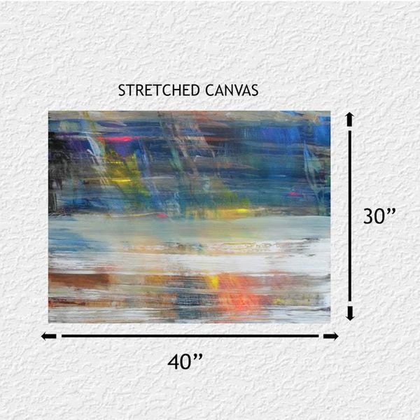 Alternate image for Mist of Heaven – Large Original 40 x 30 Horizontal Abstract Landscape Canvas Painting by Skye Taylor