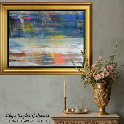 Alternate image for Mist of Heaven – Large Original 40 x 30 Horizontal Abstract Landscape Canvas Painting by Skye Taylor