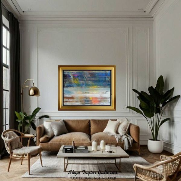 Alternate image for Mist of Heaven – Large Original 40 x 30 Horizontal Abstract Landscape Canvas Painting by Skye Taylor