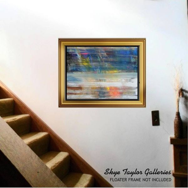 Alternate image for Mist of Heaven – Large Original 40 x 30 Horizontal Abstract Landscape Canvas Painting by Skye Taylor
