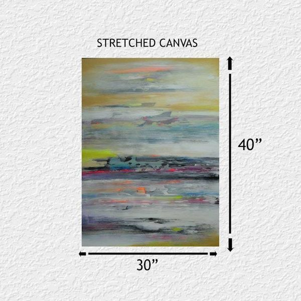 Alternate image for Imagine – Large Original 30 x 40 Vertical Abstract Seascape Canvas Painting by Skye Taylor