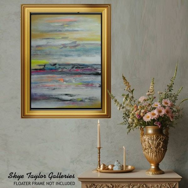 Alternate image for Imagine – Large Original 30 x 40 Vertical Abstract Seascape Canvas Painting by Skye Taylor