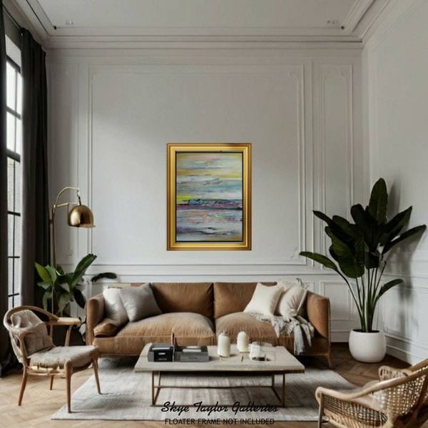 Alternate image for Imagine – Large Original 30 x 40 Vertical Abstract Seascape Canvas Painting by Skye Taylor