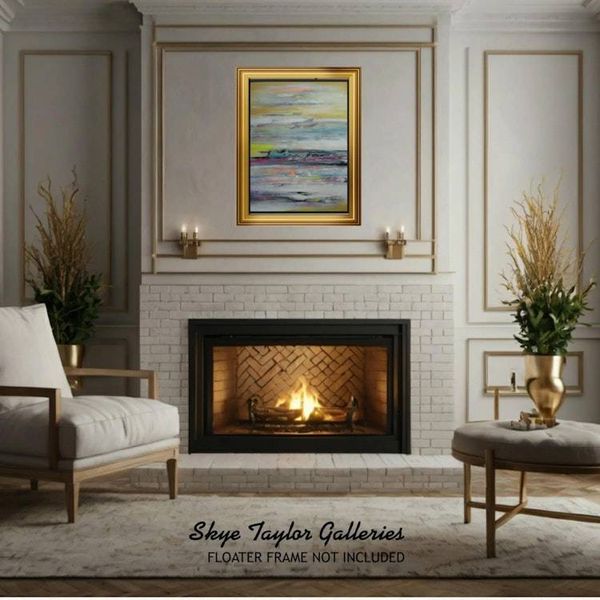 Alternate image for Imagine – Large Original 30 x 40 Vertical Abstract Seascape Canvas Painting by Skye Taylor