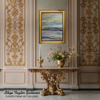 Alternate image for Imagine – Large Original 30 x 40 Vertical Abstract Seascape Canvas Painting by Skye Taylor