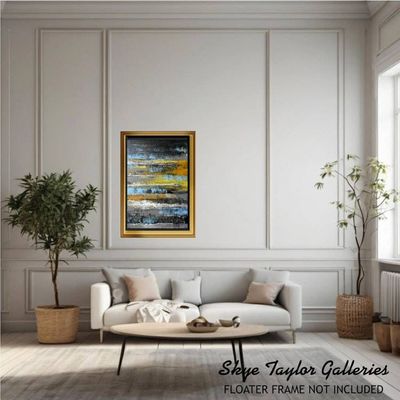 Alternate image for A Day In Yellow – Large Original 30 x 40 Vertical Textured Abstract Painting by Skye Taylor