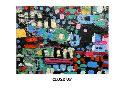 Alternate image for City Lights Mosaic – Original 40 x 30 Colorful Urban Abstract Canvas Painting - Skye Taylor