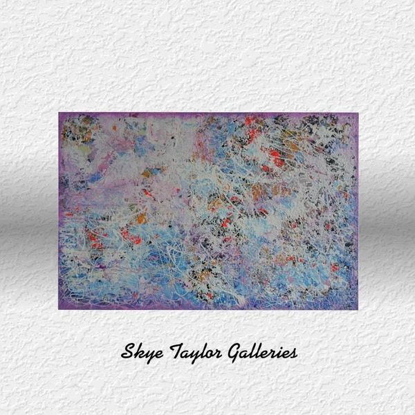 Alternate image for Waterfall – Original 36 x 24 Highly Textured Drip & Action Abstract Canvas Painting by Skye Taylor