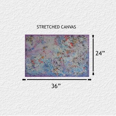 Alternate image for Waterfall – Original 36 x 24 Highly Textured Drip & Action Abstract Canvas Painting by Skye Taylor
