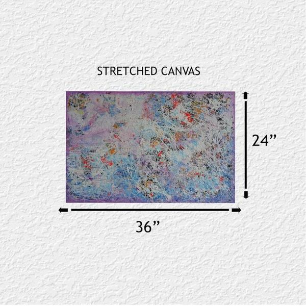 Alternate image for Waterfall – Original 36 x 24 Highly Textured Drip & Action Abstract Canvas Painting by Skye Taylor