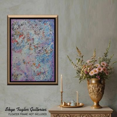 Alternate image for Waterfall – Original 36 x 24 Highly Textured Drip & Action Abstract Canvas Painting by Skye Taylor