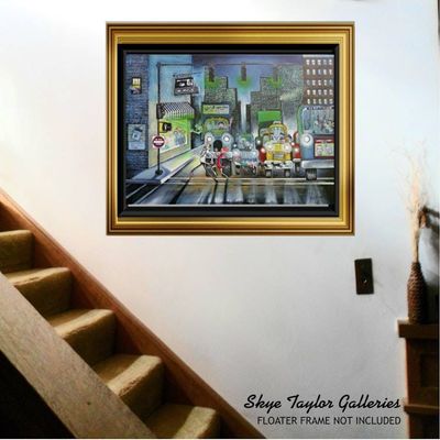 Alternate image for Original Acrylic Cityscape Painting: Whimsical - 40 x 30