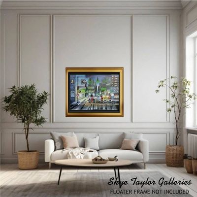 Alternate image for Original Acrylic Cityscape Painting: Whimsical - 40 x 30