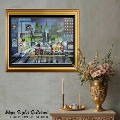 Alternate image for Original Acrylic Cityscape Painting: Whimsical - 40 x 30