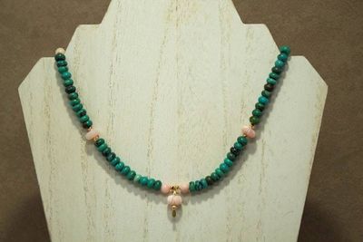 Alternate image for Hubei Turquoise and Peruvian Pink Opal Necklace