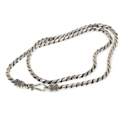 Alternate image for Sterling Silver Chain Necklace Silver Sleek