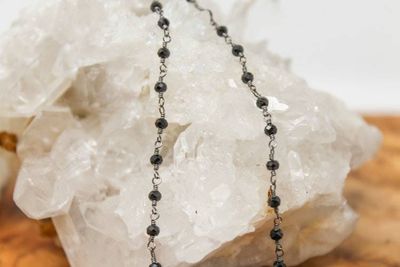 Alternate image for Black Spinel and Labradorite Statement Necklace