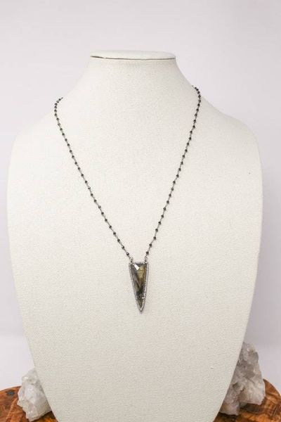 Alternate image for Black Spinel and Labradorite Statement Necklace