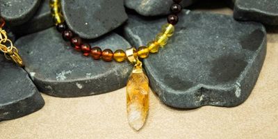 Alternate image for Amber and Citrine Necklace
