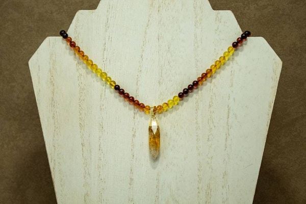 Alternate image for Amber and Citrine Necklace