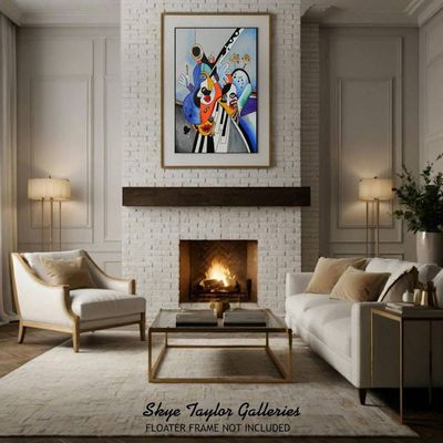 Alternate image for The Band Unplugged No. 4 – Original 30 x 40 Picasso-Style Synthetic Cubism Music Canvas Painting by Skye Taylor