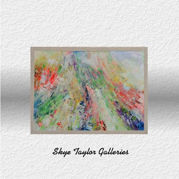 Alternate image for Dimensions – Original 40 x 30 Radiant Pastel & Prism Abstract Canvas Painting by Skye Taylor