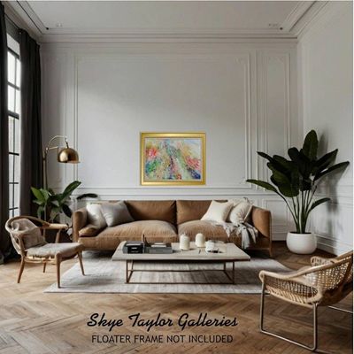 Alternate image for Dimensions – Original 40 x 30 Radiant Pastel & Prism Abstract Canvas Painting by Skye Taylor