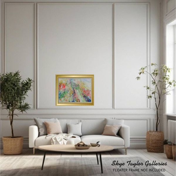 Alternate image for Dimensions – Original 40 x 30 Radiant Pastel & Prism Abstract Canvas Painting by Skye Taylor