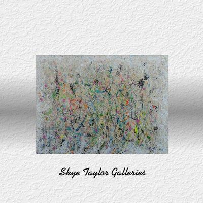 Alternate image for Vacarro – Original 40 x 30 Jackson Pollock Style Abstract Drip & Action Painting by Skye Taylor
