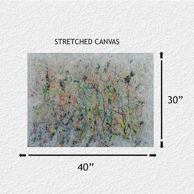 Alternate image for Vacarro – Original 40 x 30 Jackson Pollock Style Abstract Drip & Action Painting by Skye Taylor