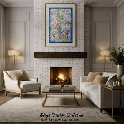 Alternate image for Party at Warhols – Original 36 x 24 Jackson Pollock Style Pop Abstract Drip & Action Painting by Skye Taylor