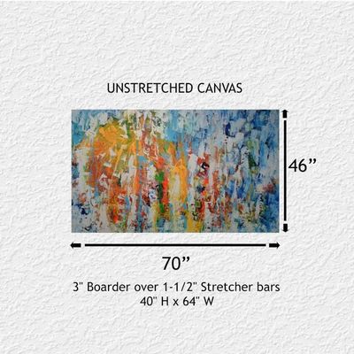 Alternate image for Jubilee – Huge 70 x 46 Original Rolled Unstretched Abstract Palette Knife Canvas Painting by Skye Taylor