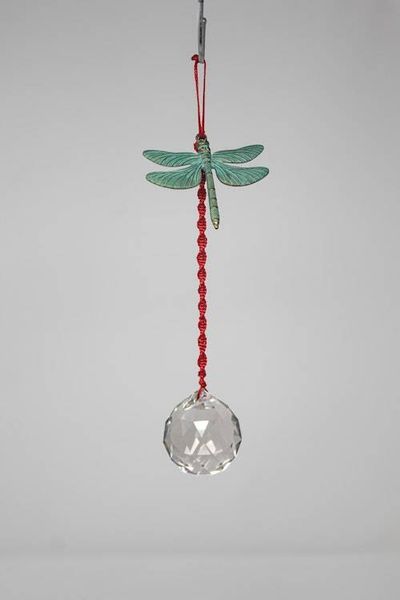 Alternate image for Perching Brass Dragonfly Sun Catcher