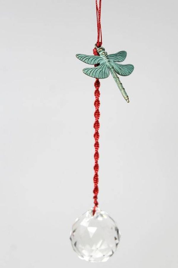 Alternate image for Perching Brass Dragonfly Sun Catcher