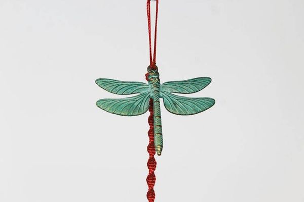 Alternate image for Perching Brass Dragonfly Sun Catcher