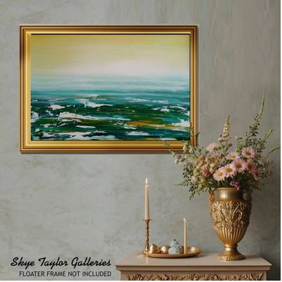Alternate image for Florida Keys No. 3 – Original 36 x 24 Coastal Ocean Horizon Painting by Skye Taylor