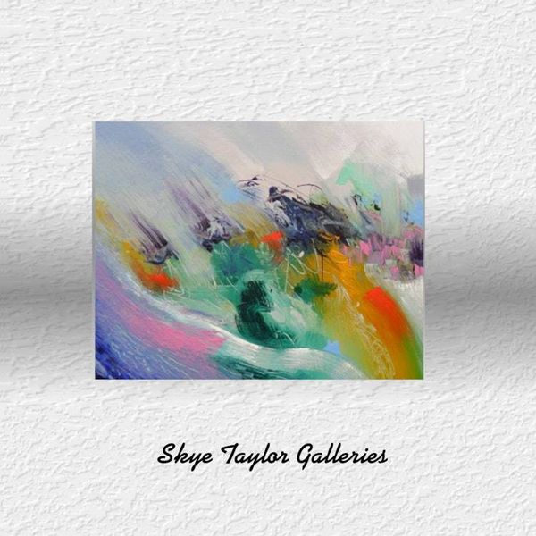 Alternate image for Beyond the Sea – Original 30 x 24 Dynamic Expressionist Abstract Ocean Canvas Painting by Skye Taylor