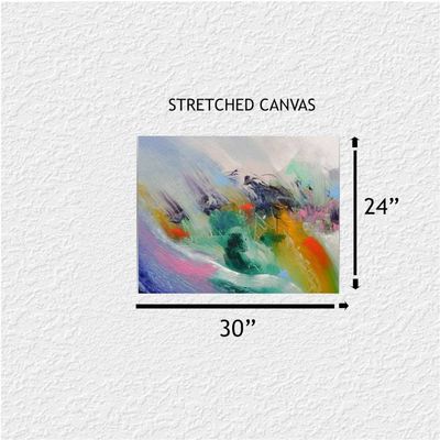 Alternate image for Beyond the Sea – Original 30 x 24 Dynamic Expressionist Abstract Ocean Canvas Painting by Skye Taylor