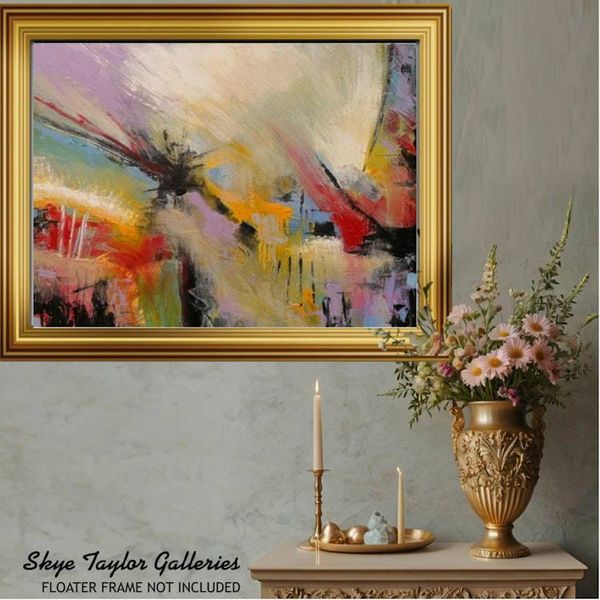 Alternate image for Places in the Mind – Original 30 x 24 Gallery Profile Abstract Expressionist Acrylic Painting by Skye Taylor