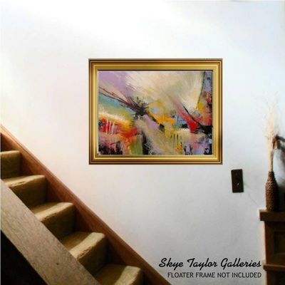 Alternate image for Places in the Mind – Original 30 x 24 Gallery Profile Abstract Expressionist Acrylic Painting by Skye Taylor