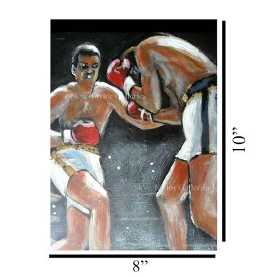 Alternate image for The Boxer – Original 8 x 10 Muhammad Ali Boxing Historic Canvas Painting by Skye Taylor