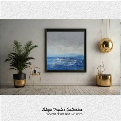 Alternate image for The Melody of Life – Original 30 x 30 Gallery Profile Coastal Impressionist Square Canvas Painting by Skye Taylor