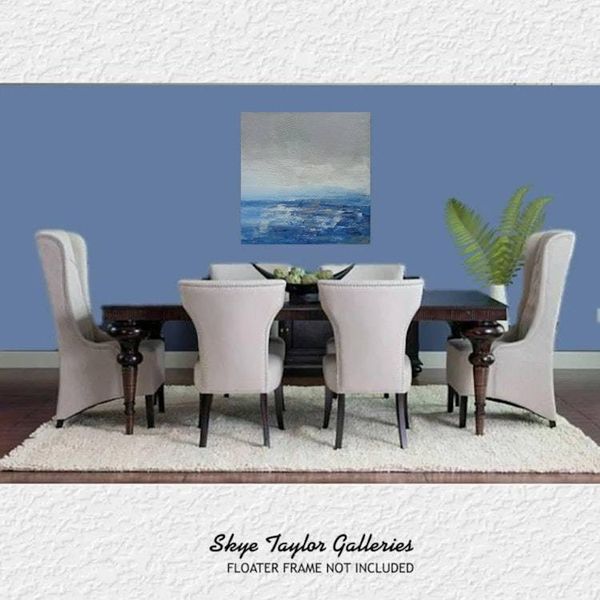 Alternate image for The Melody of Life – Original 30 x 30 Gallery Profile Coastal Impressionist Square Canvas Painting by Skye Taylor