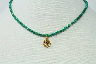 Alternate image for Malachite Succulent Necklace