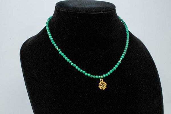 Alternate image for Malachite Succulent Necklace